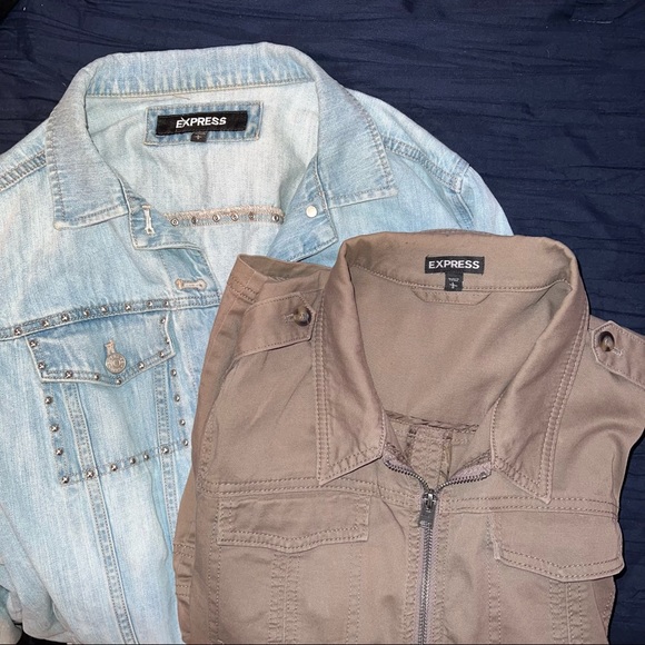 Express Jackets & Blazers - Bundle of Express Studded Jean Jacket & Cargo Jacket